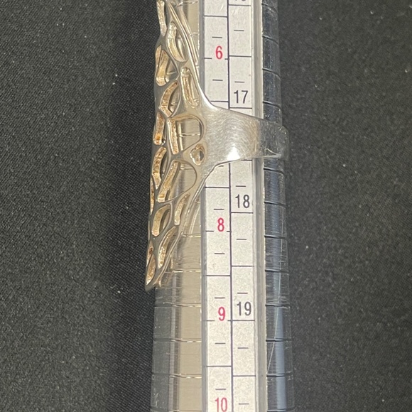 Sterling Silver Carved "Lacy" Statement Ring - Picture 7 of 7